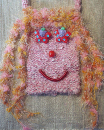 Clownie handknitted by Linda Hagen
